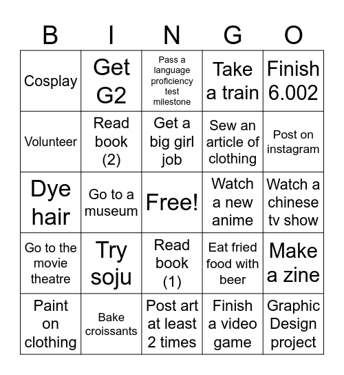 2024 Bingo Card