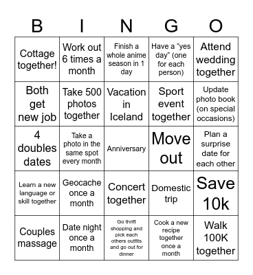 J&J 2025 Bingo Card