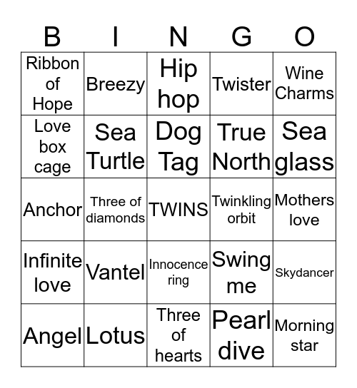 I GOT PEARLS Bingo Card