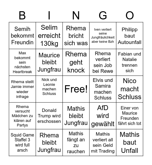 2025 Bingo Card