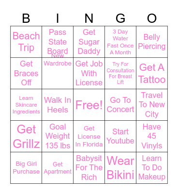 NuNu's 2025 Bingo Card Bingo Card