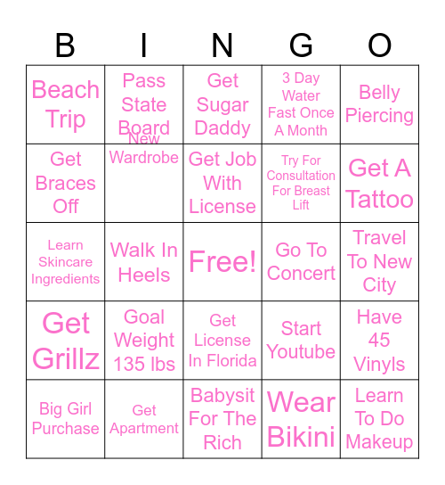 NuNu's 2025 Bingo Card Bingo Card