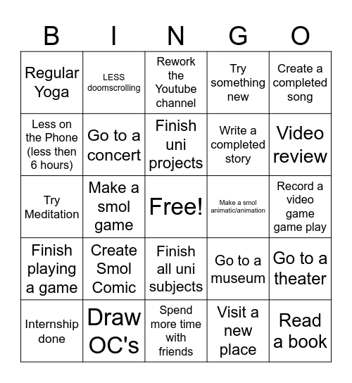 2025 Bingo Card