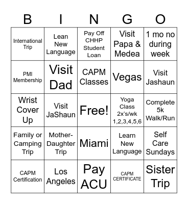 2025 Bingo Card