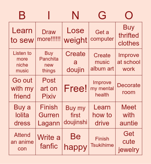 Gum's 2025 Bingo Card Bingo Card