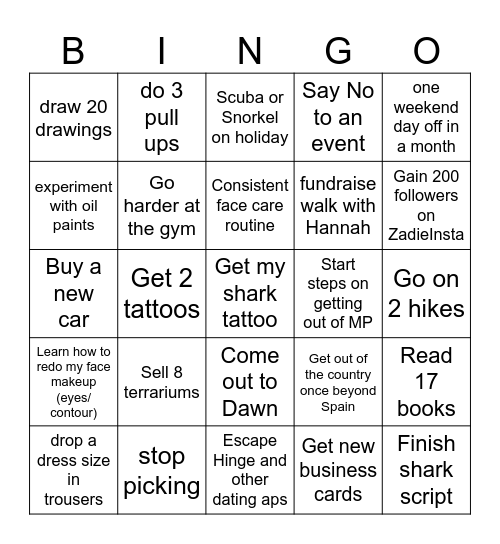 2025 Lets Do This! Bingo Card