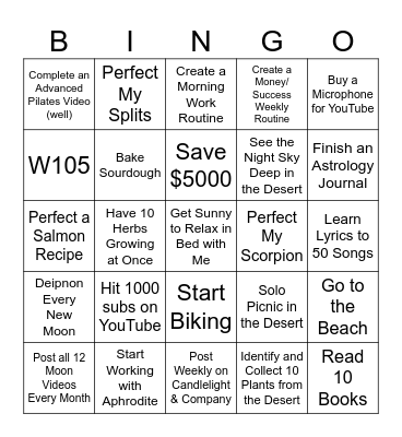 2025 Bingo Card