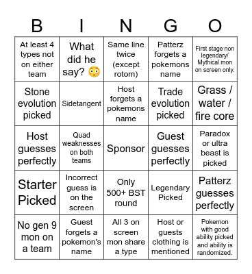 Then we Battle - Drafting stage Bingo Card