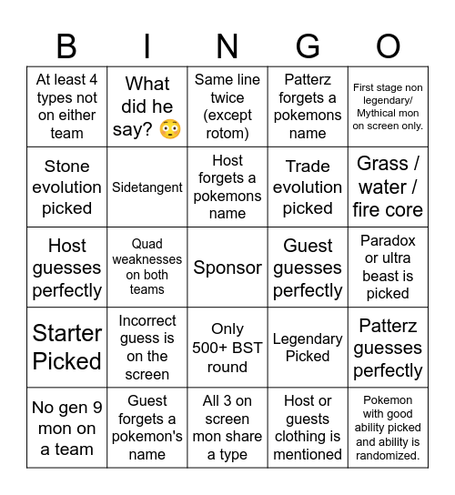 Then we Battle - Drafting stage Bingo Card