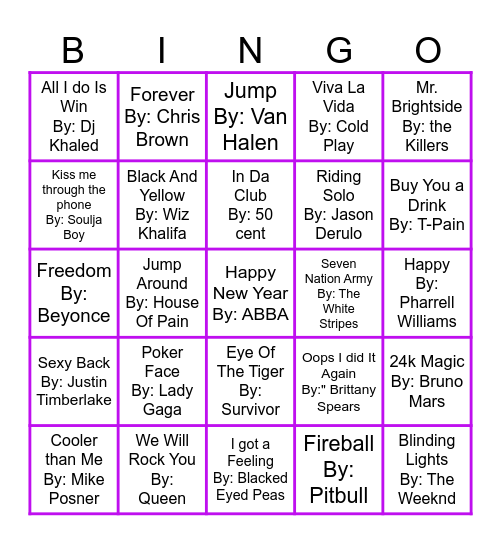 New Years Bingo Round 2 Bingo Card