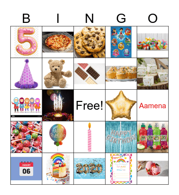 AAMENA'S BIRTHDAY Bingo Card