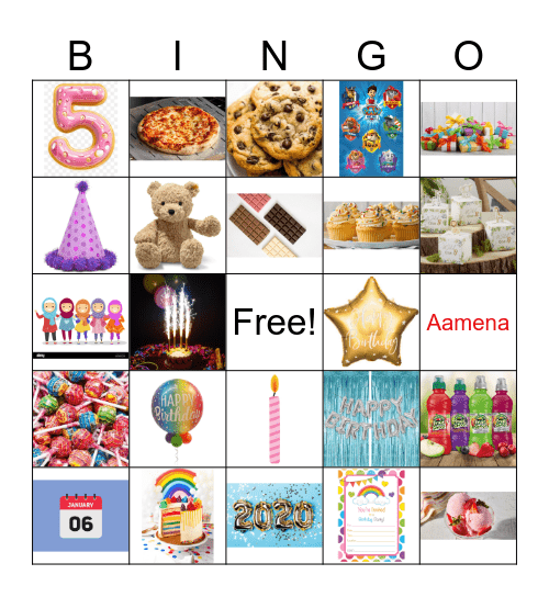 AAMENA'S BIRTHDAY Bingo Card