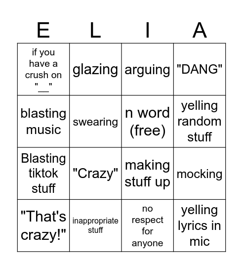 elias bingo Card