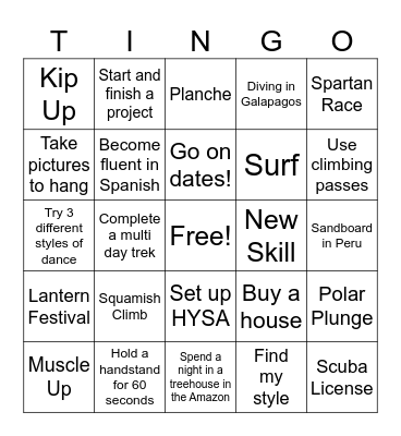2025 Bingo Card