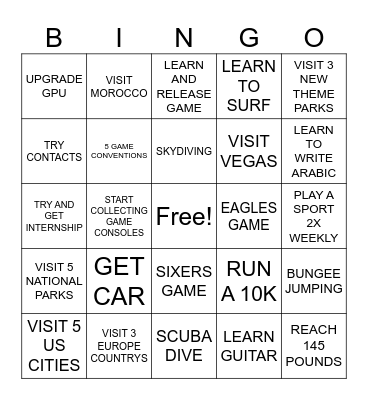 2025 Bingo Card