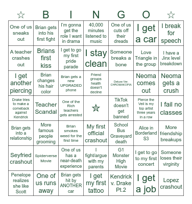 2025 Bingo Card Bingo Card