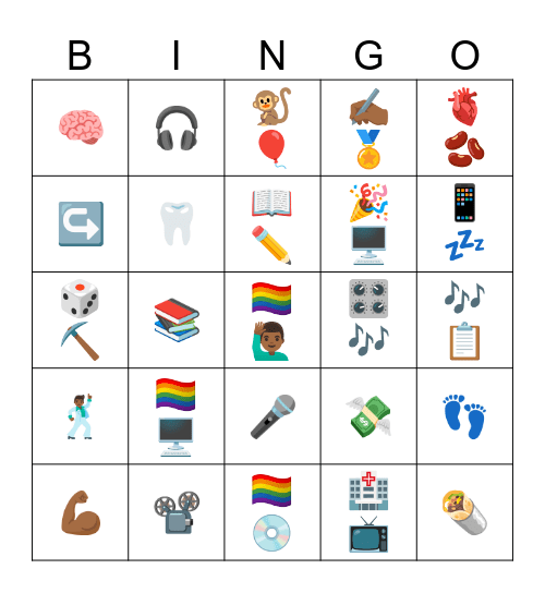 New Year Bingo Card Bingo Card