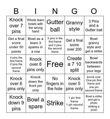HVC Volleybowl Bingo Card