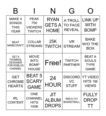 2025 BINGO Card