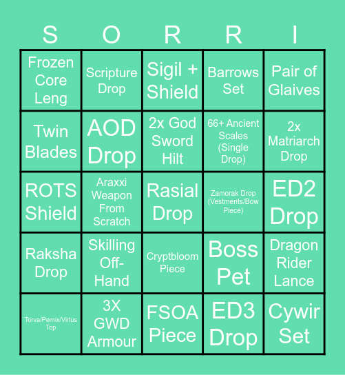 Group PVM Bingo Card Bingo Card