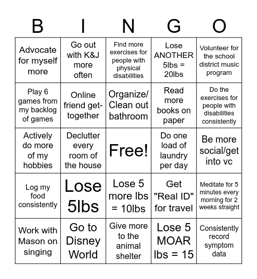 2025 BingoP Bingo Card