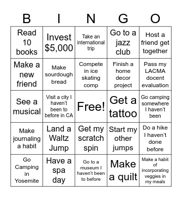 2025 Bingo Card