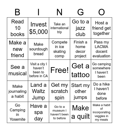 2025 Bingo Card
