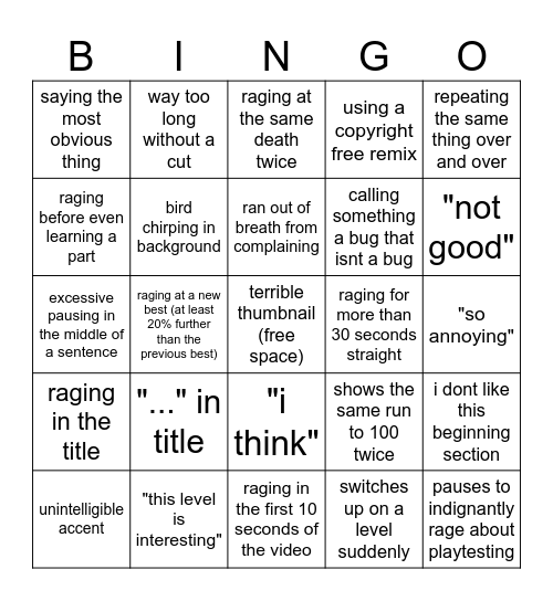 PersonHuman42 Bingo Card