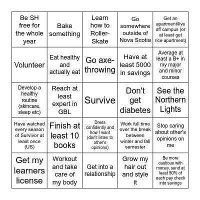 2025 Bingo Card Bingo Card