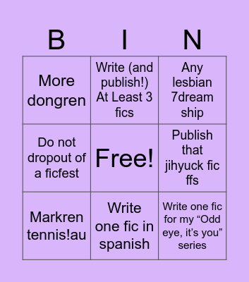 soljunnie’s 2025 Bingo Card