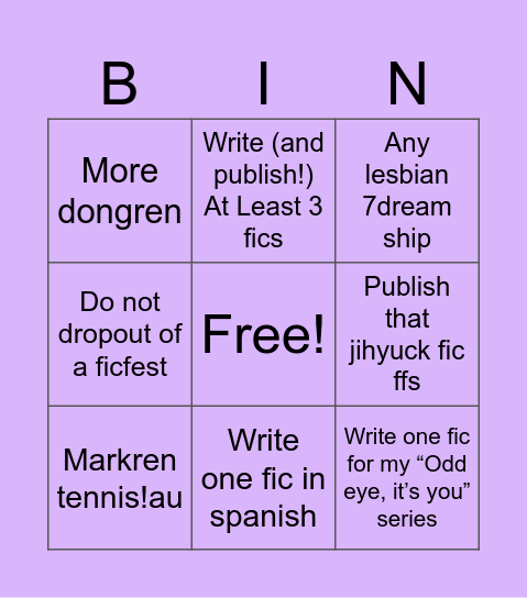 soljunnie’s 2025 Bingo Card