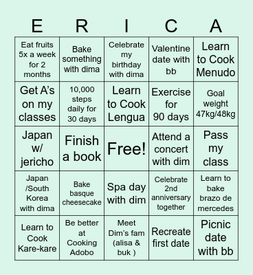 Bingo card with bb Bingo Card