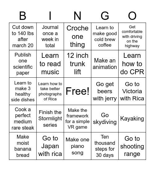 Dim Swag Card Bingo Card