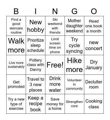 2025 Bingo Card