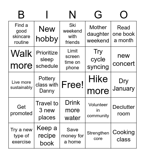 2025 Bingo Card