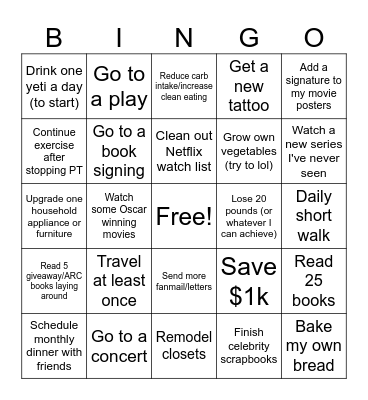 2025 Bingo Card