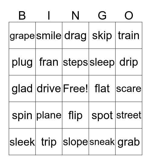Constant Blends Bingo Card