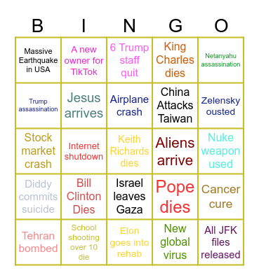 ACR Bingo Card