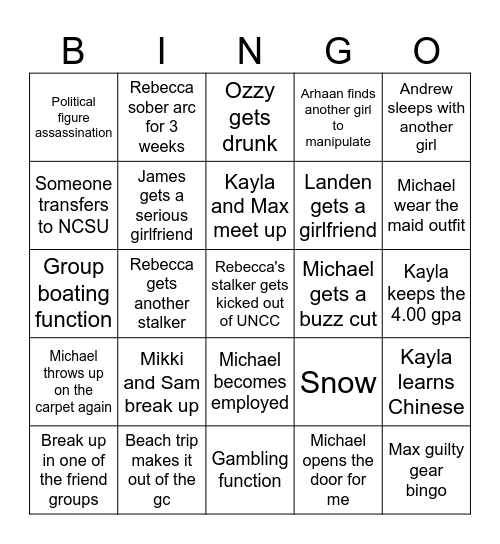 2025 Bingo Card