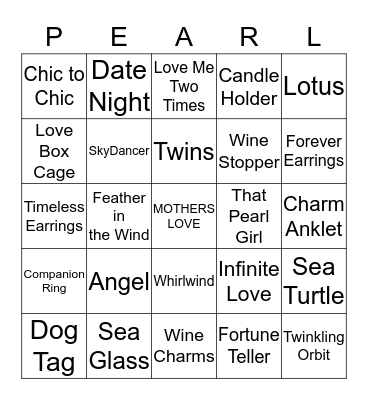 I Got Pearls! Bingo Card