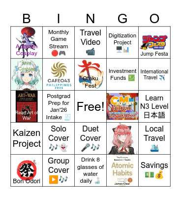 2025 Bingo Card Bingo Card
