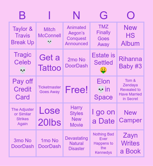 2025 Bingo Card