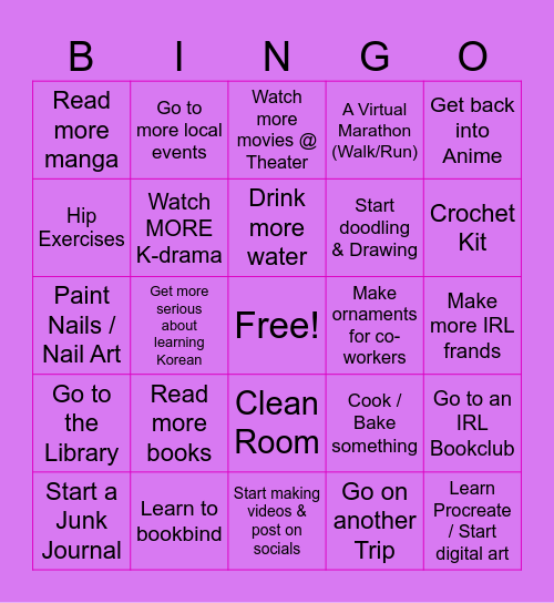 _ickii_'s 2025 Resolutions <3 Bingo Card