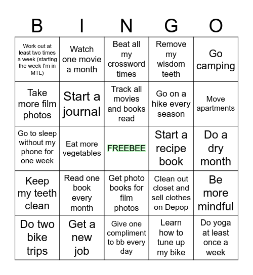 2025 bingo bongo Bingo Card