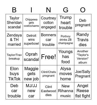 Maggie 2025 Bingo Card