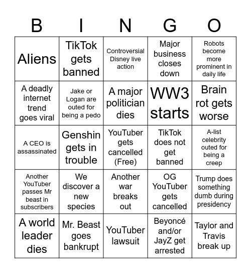 2025 BINGO Card