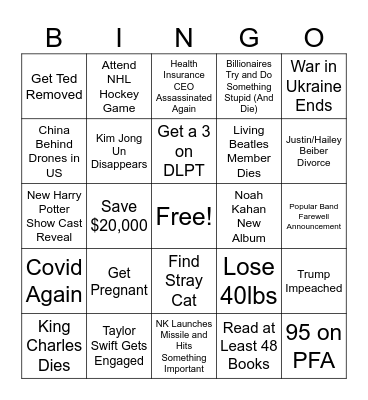 Mari 2025 BINGO Card