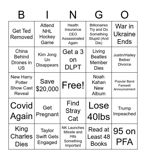 Mari 2025 BINGO Card