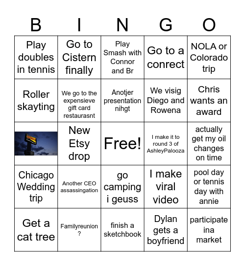 2025 Bingo Card