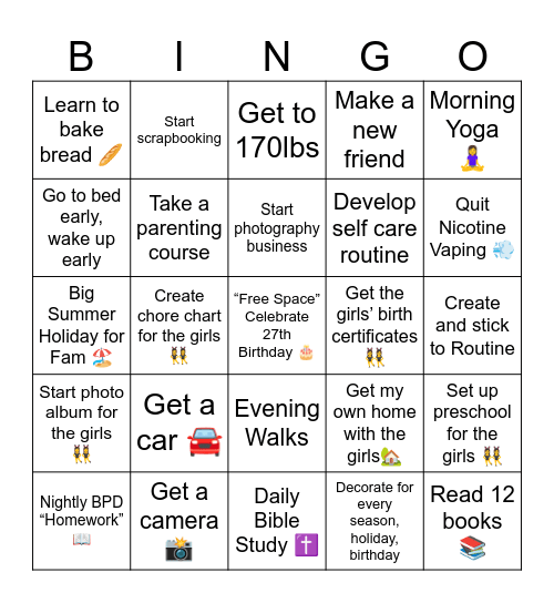 Bingo 2025 Bingo Card